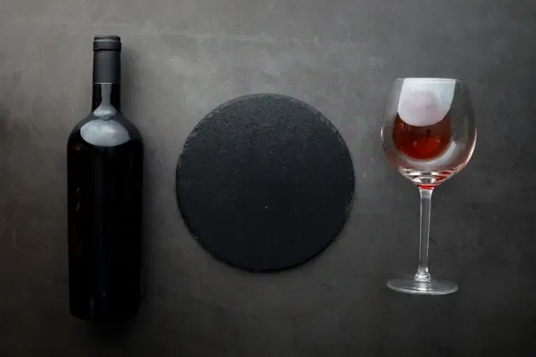 Black Wood Freestanding Wine Cabinet