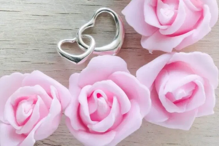 Pink Gold and Silver Heart Wine Stopper Set