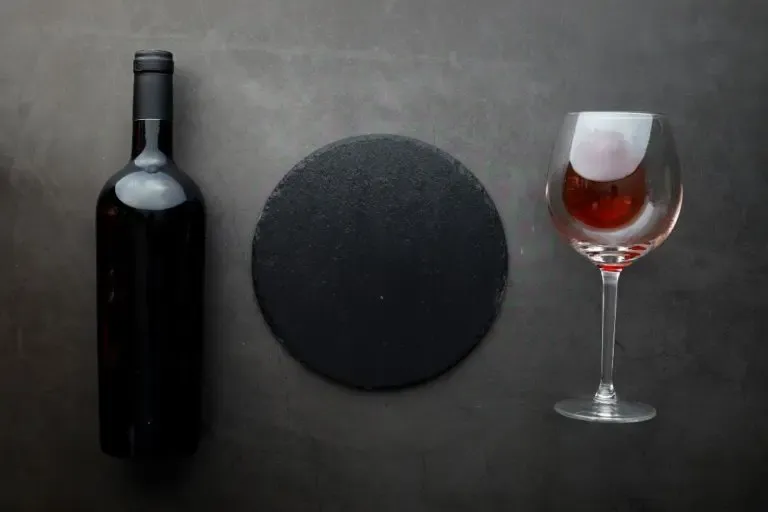 Black Wood Freestanding Wine Cabinet